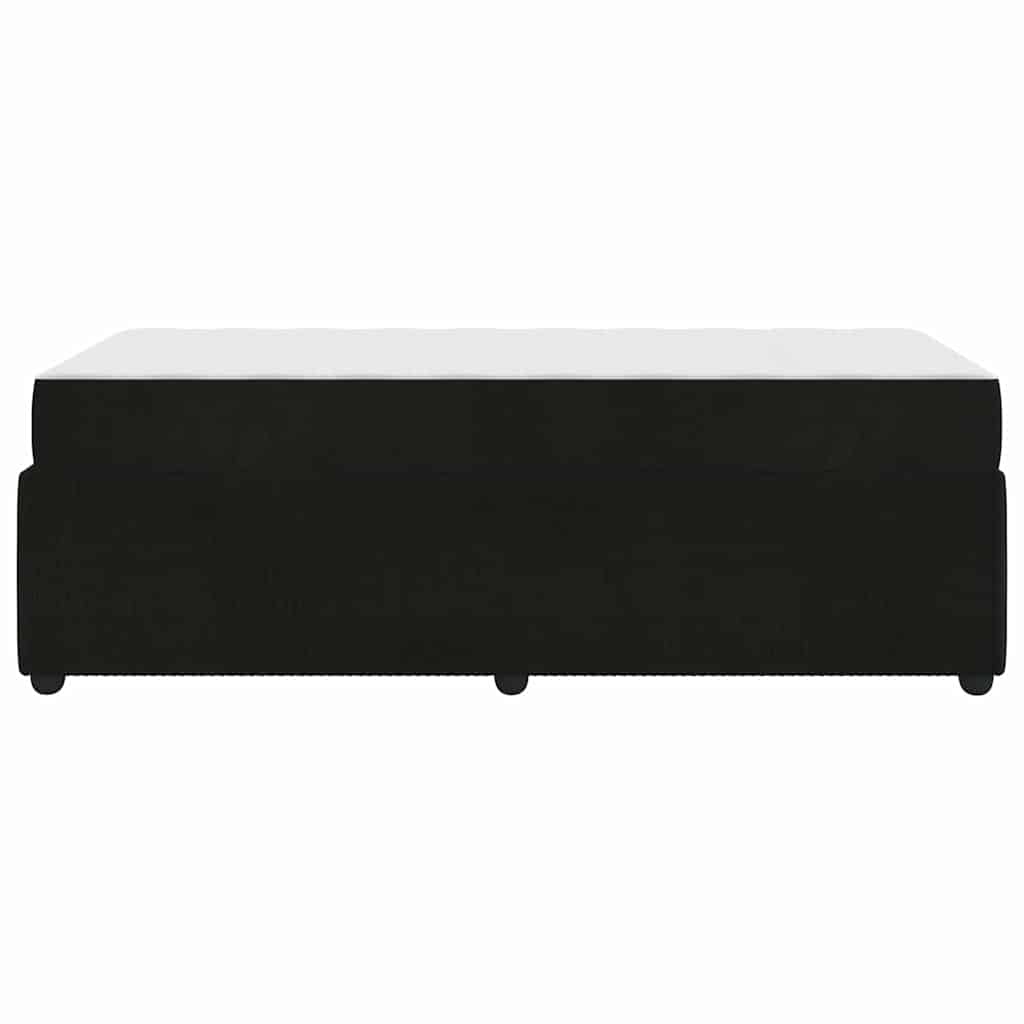 Bed Frame with Mattress Black 90 x 190 cm Fabric