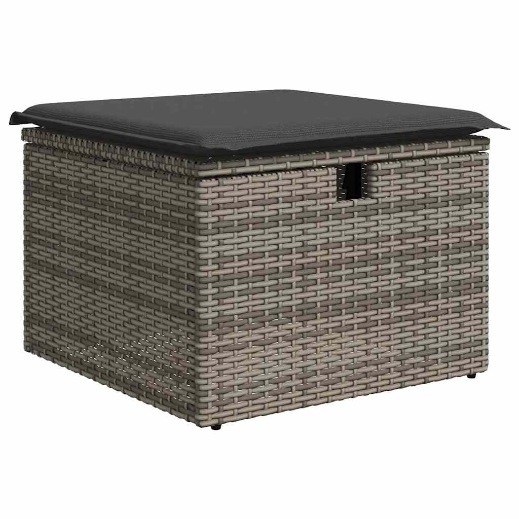 Garden Sofa Set 6 pcs Grey Poly rattan
