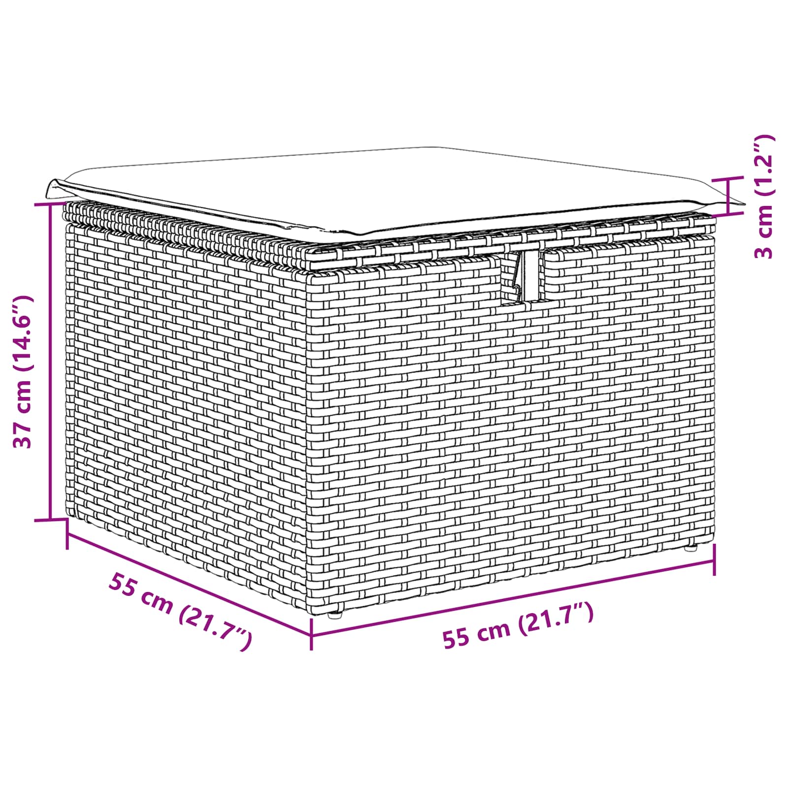 Garden Sofa Set with Cushion 6 pcs Grey Poly rattan