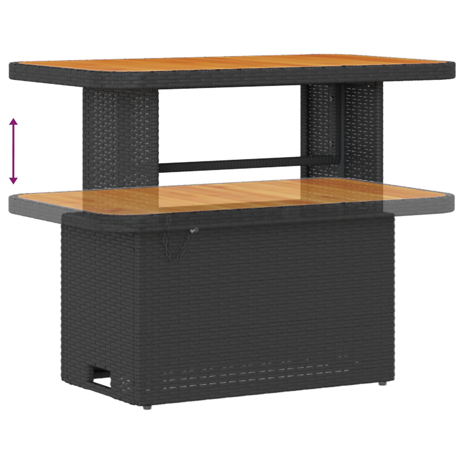 Garden Sofa Set with Cushion 11 pcs Black