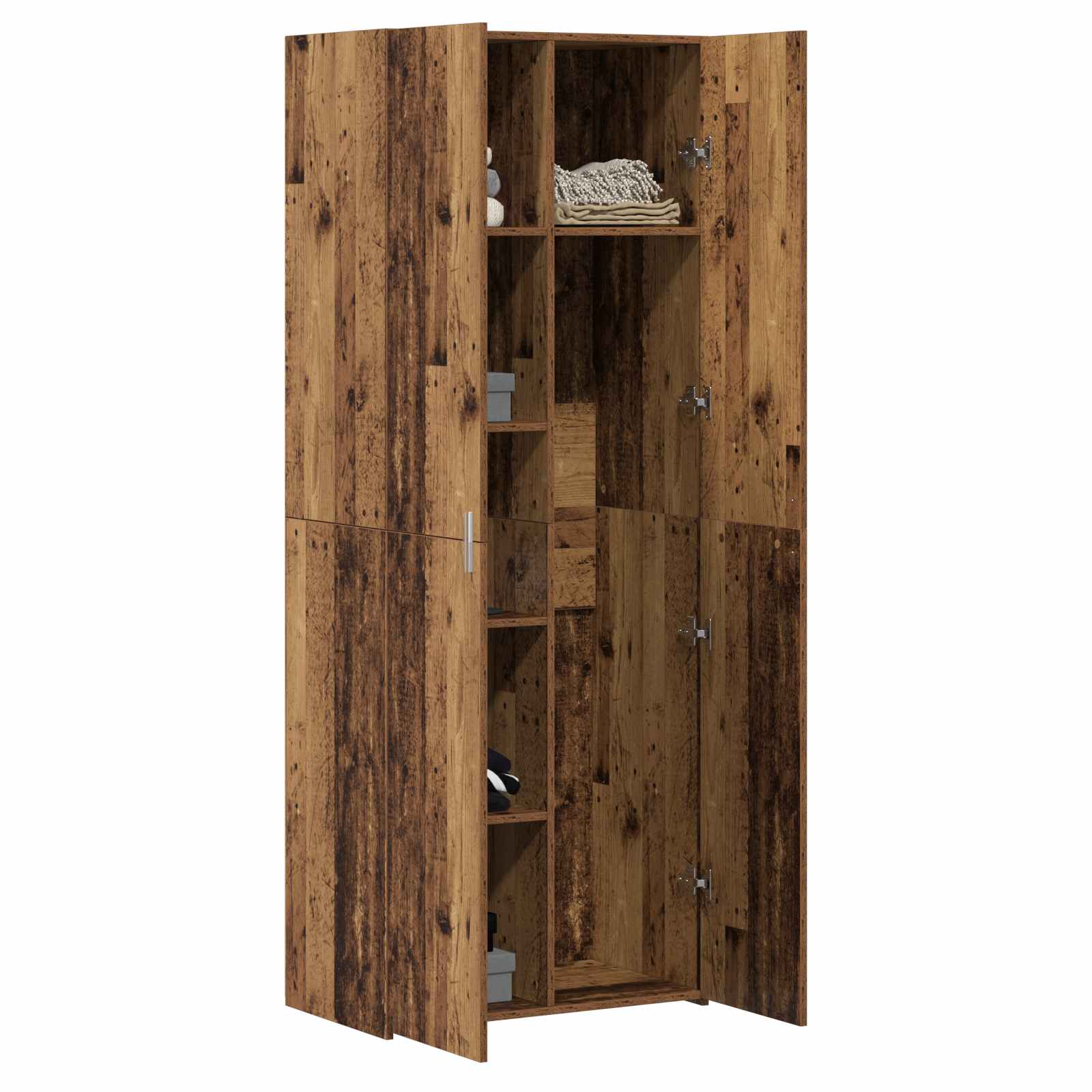 Highboard 2 pcs Old Wood 70 x 42,5 x 185 cm