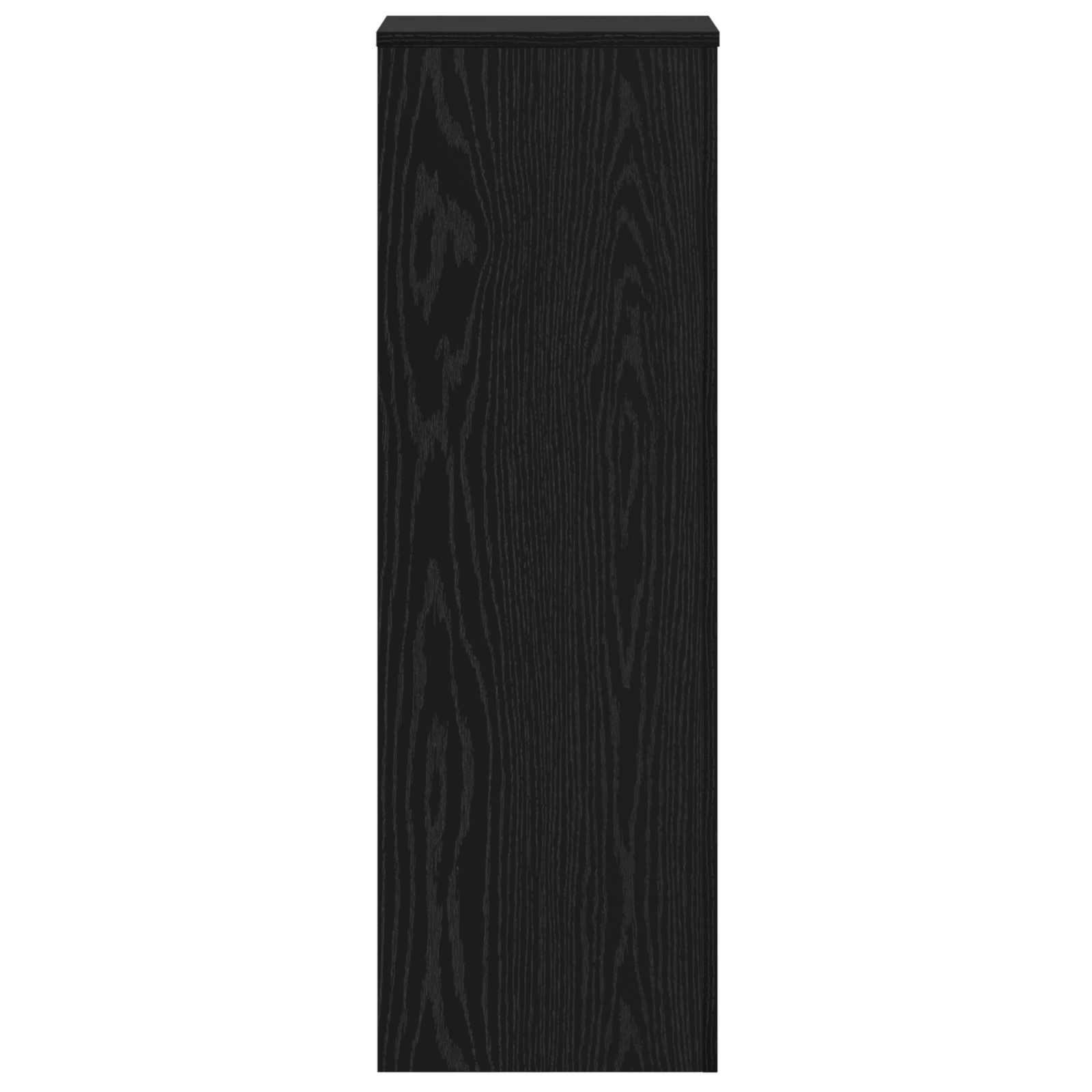 Plant Stand 2 pcs Black Oak 33 x 33 x 100 cm Engineered Wood