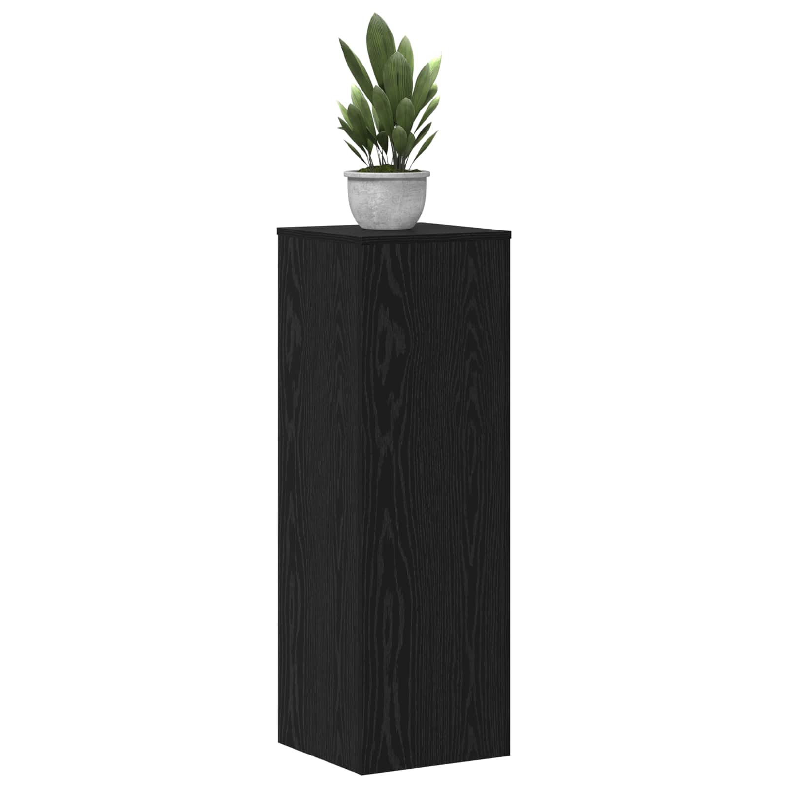 Plant Stand 2 pcs Black Oak 33 x 33 x 100 cm Engineered Wood