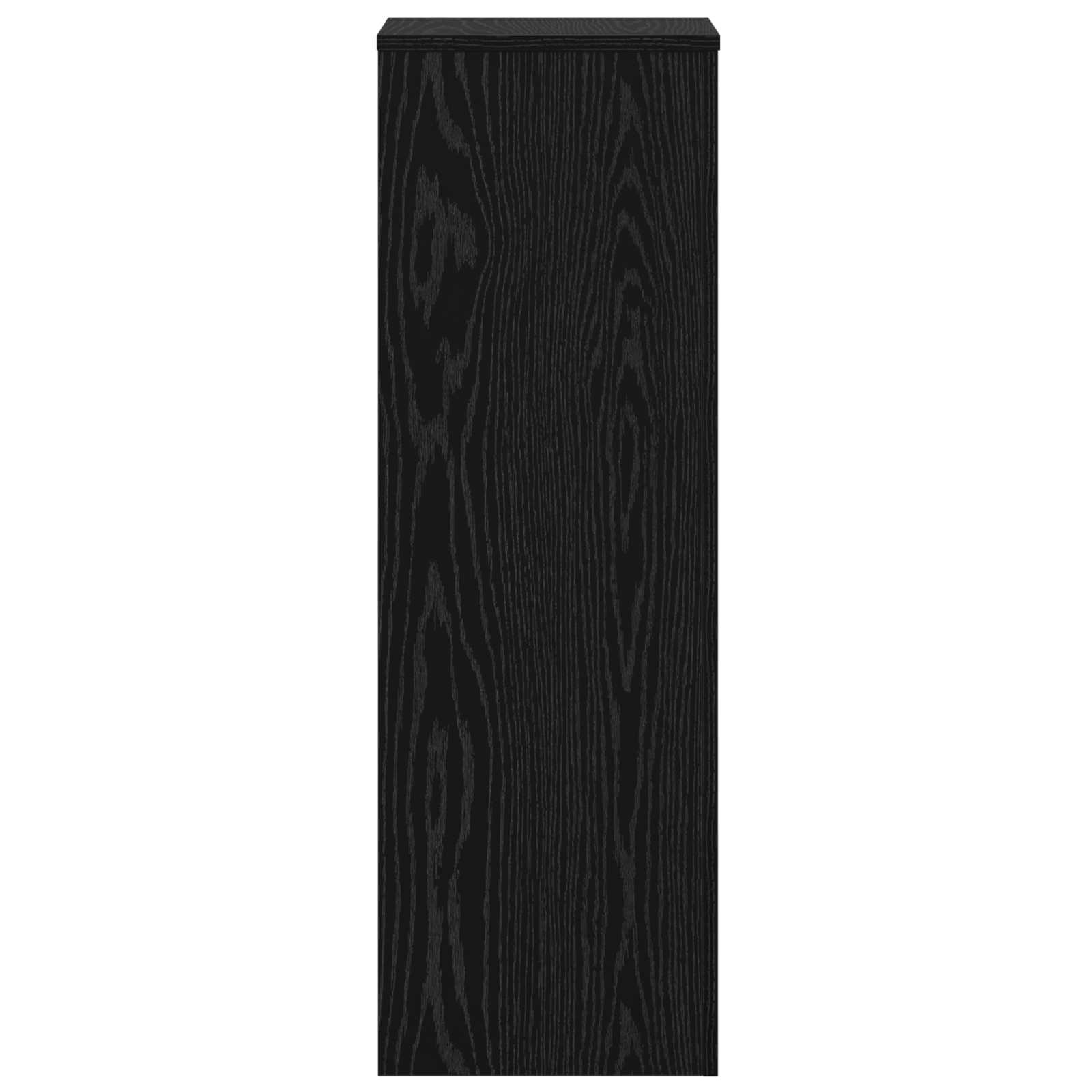 Plant Stand 2 pcs Black Oak 33 x 33 x 100 cm Engineered Wood