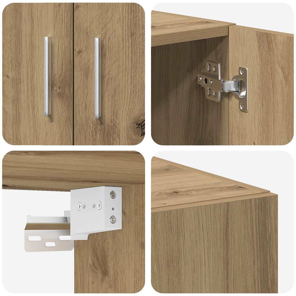 Storage Cabinet 3 pcs Artisan Oak