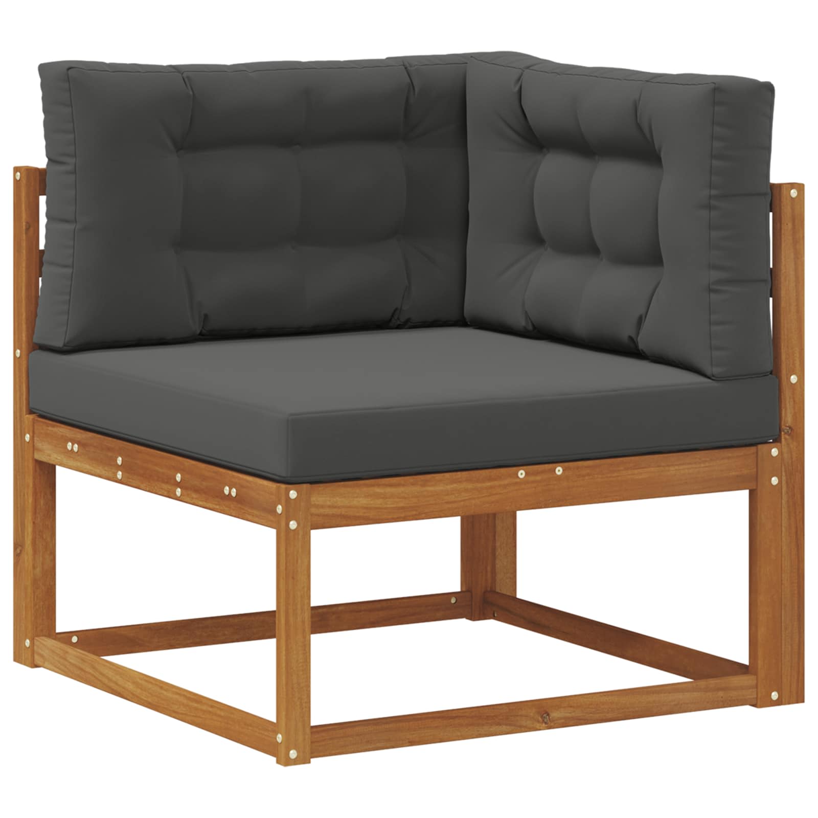 Outdoor Sofa Set with Cushion 6 pcs Natural and Anthracite