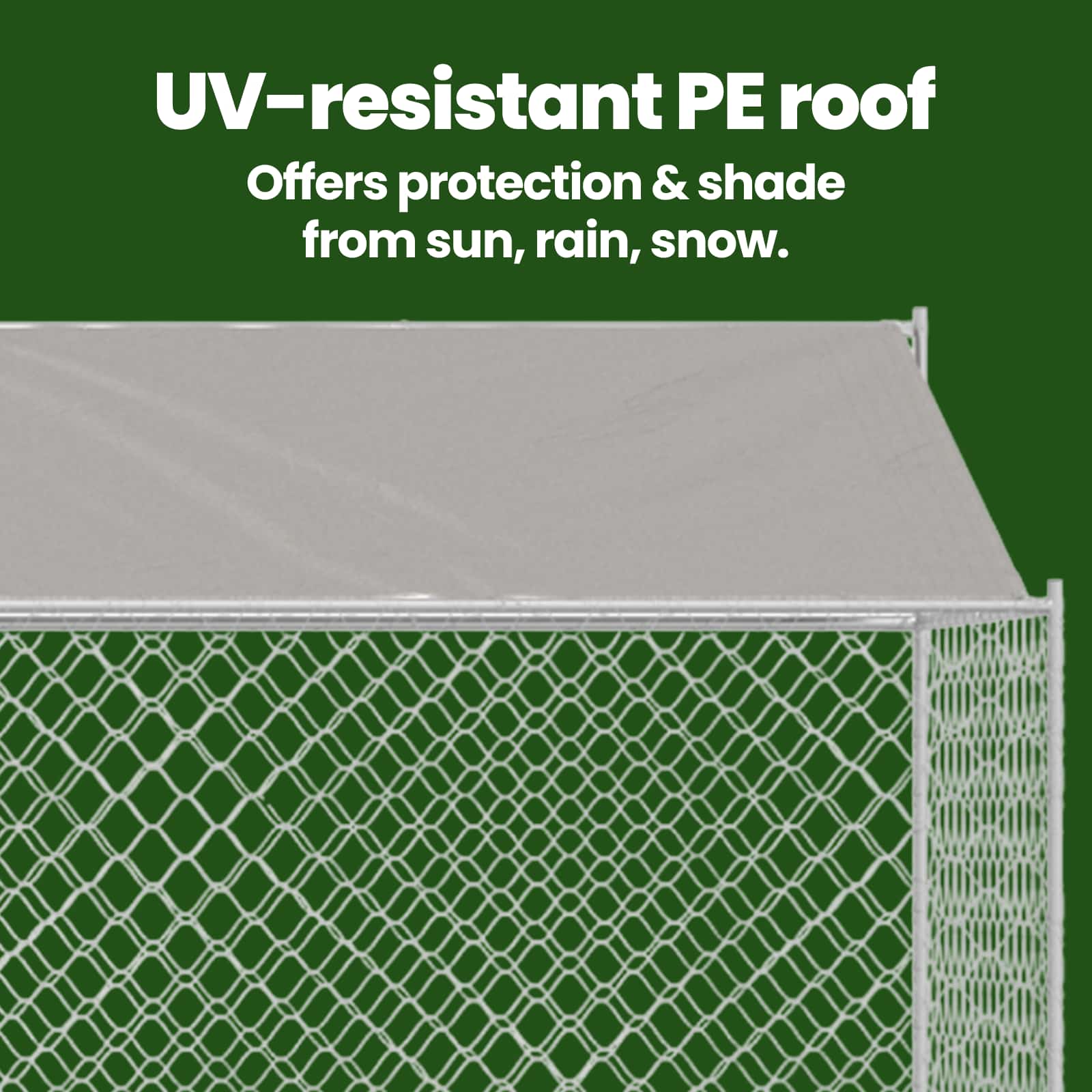 Dog Cage with Roof Silver 600 x 200 x 256 cm Steel and PE