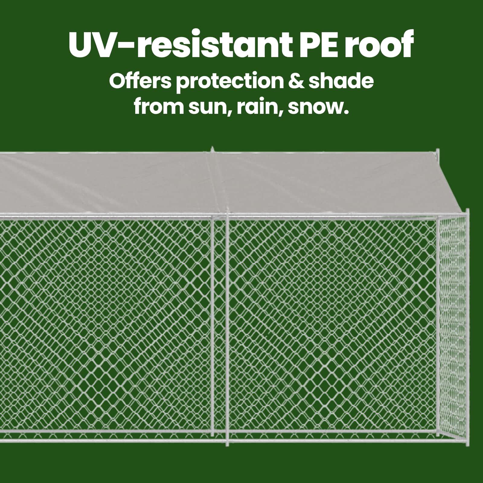 Dog Cage with Roof Silver 800 x 200 x 256 cm Steel and PE