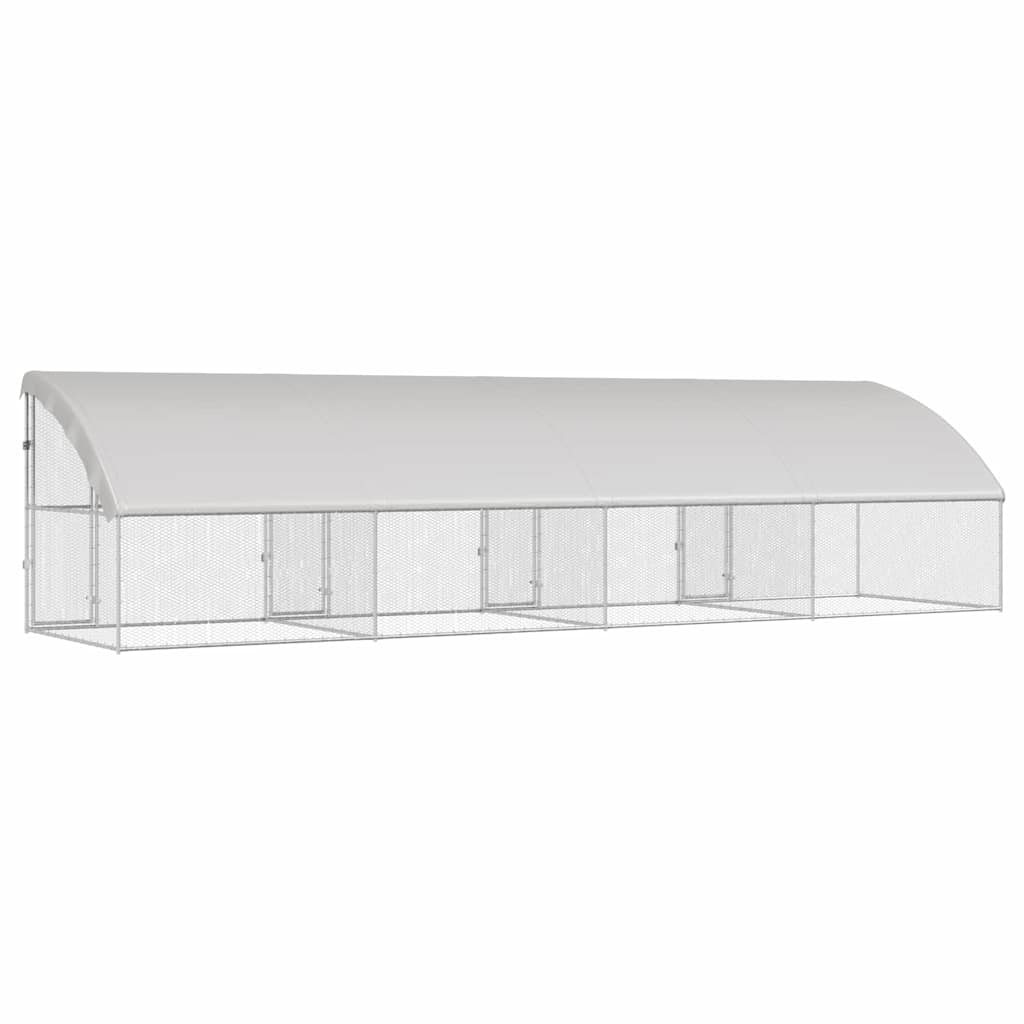 Chicken Cage 4 pcs Silver 800 x 200 x 200 cm Galvanised Steel