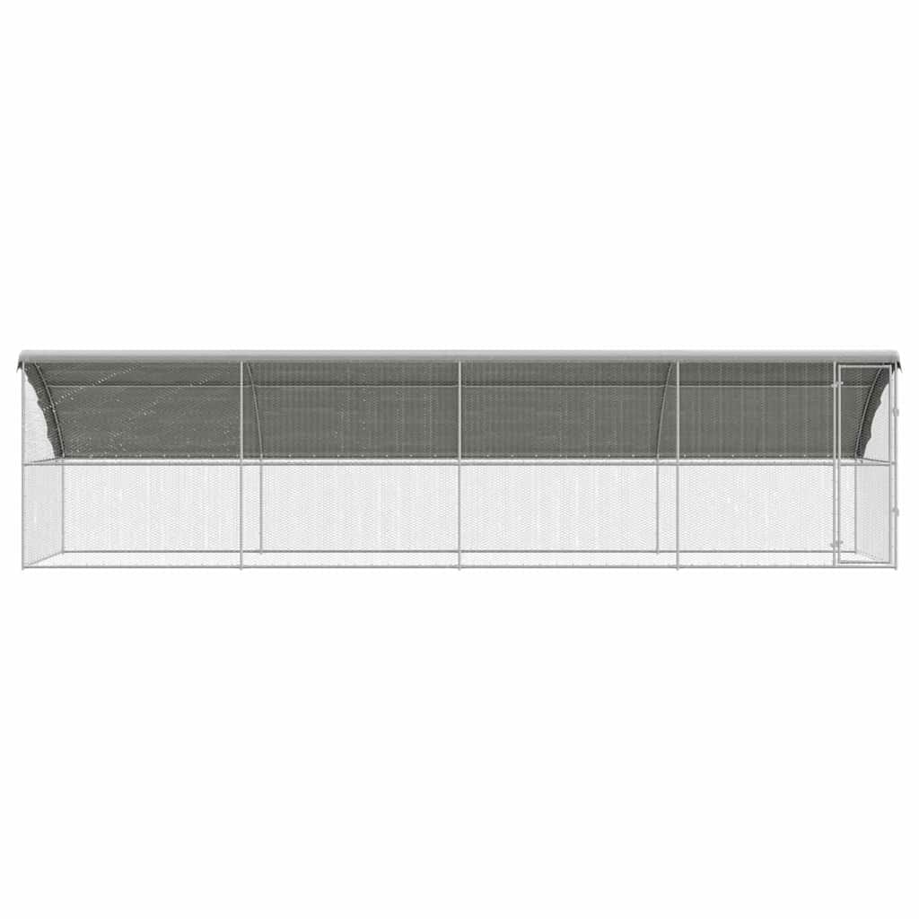 Chicken Cage with 1 Door 4 pcs Silver 800x200x200cm