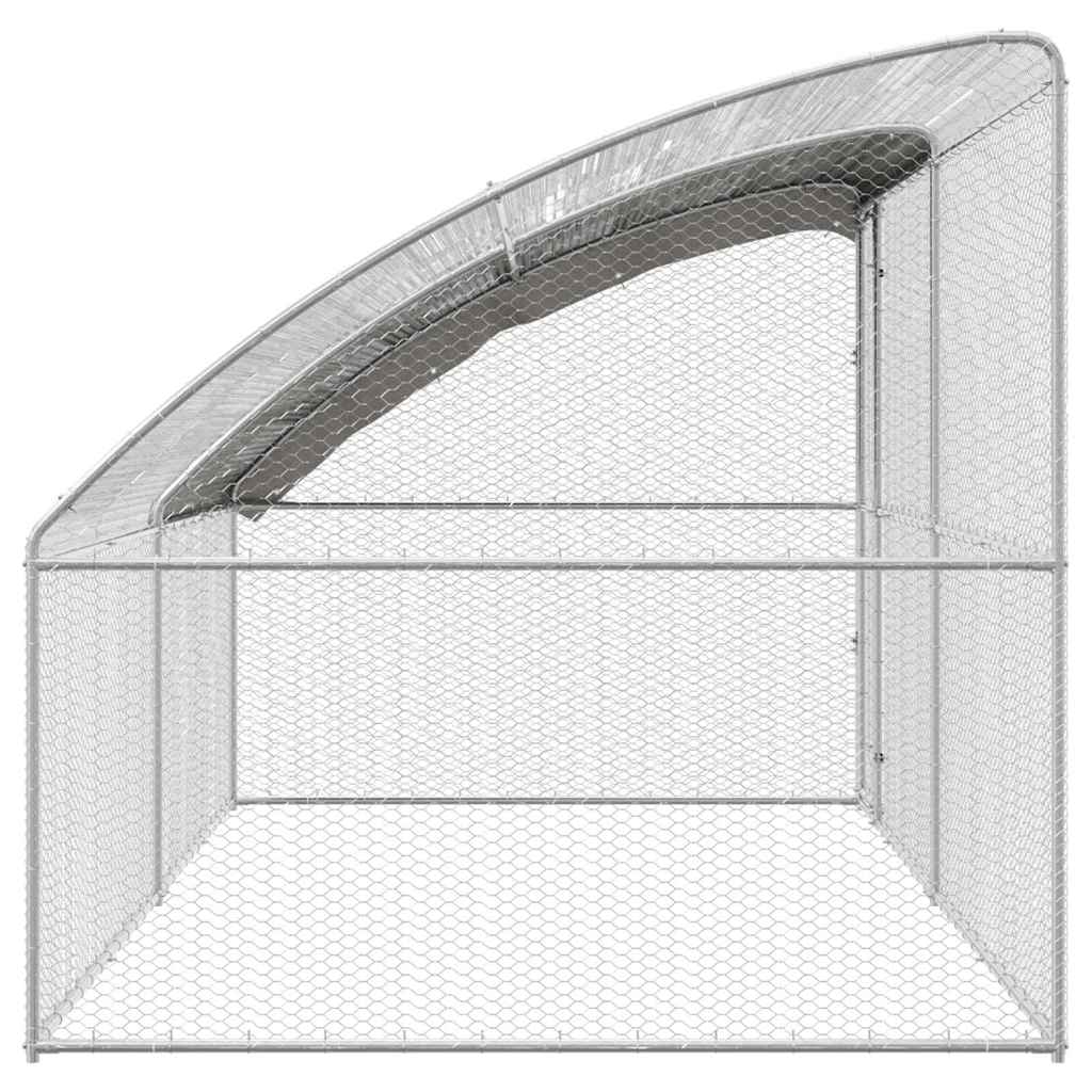 Chicken Cage 2 pcs Silver 400 x 200 x 200 cm Steel and PE