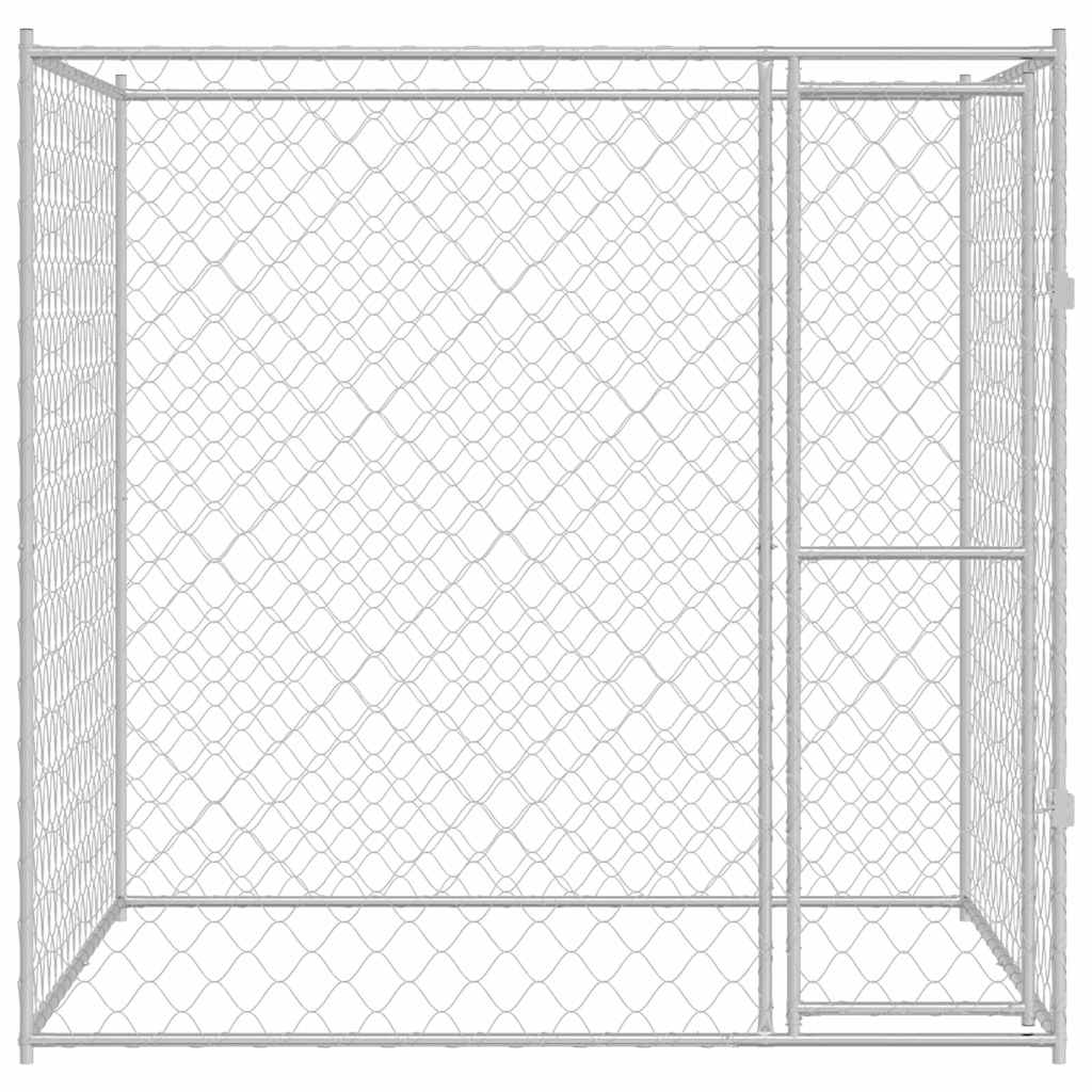 Dog Cage Silver 200 x 200 x 200 cm Galvanised Steel