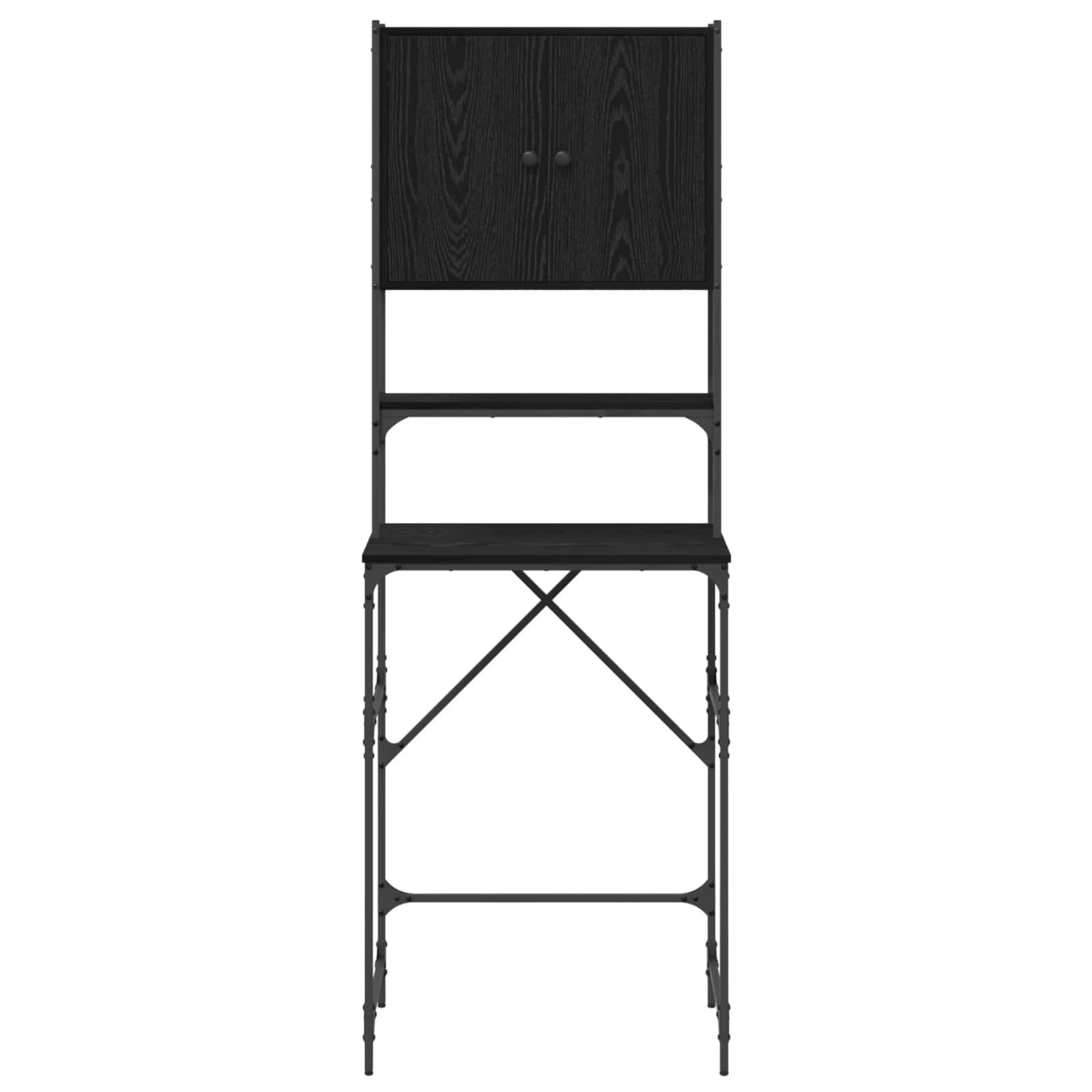 Washing Machine Cabinet Black 0ak 68 x 48,5 x 194 cm