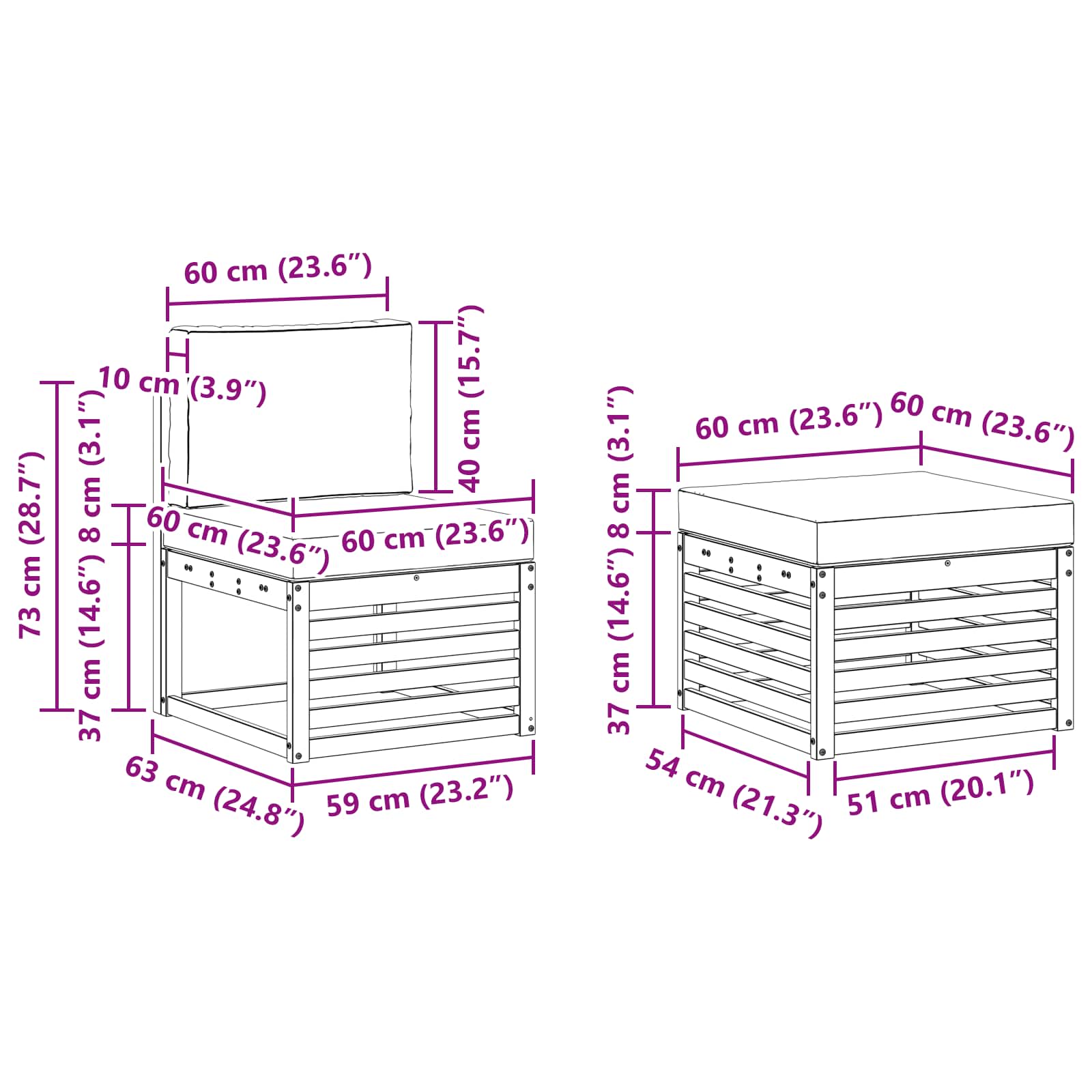 Outdoor Sofa Set with Cushion 4 pcs Natural and Anthracite