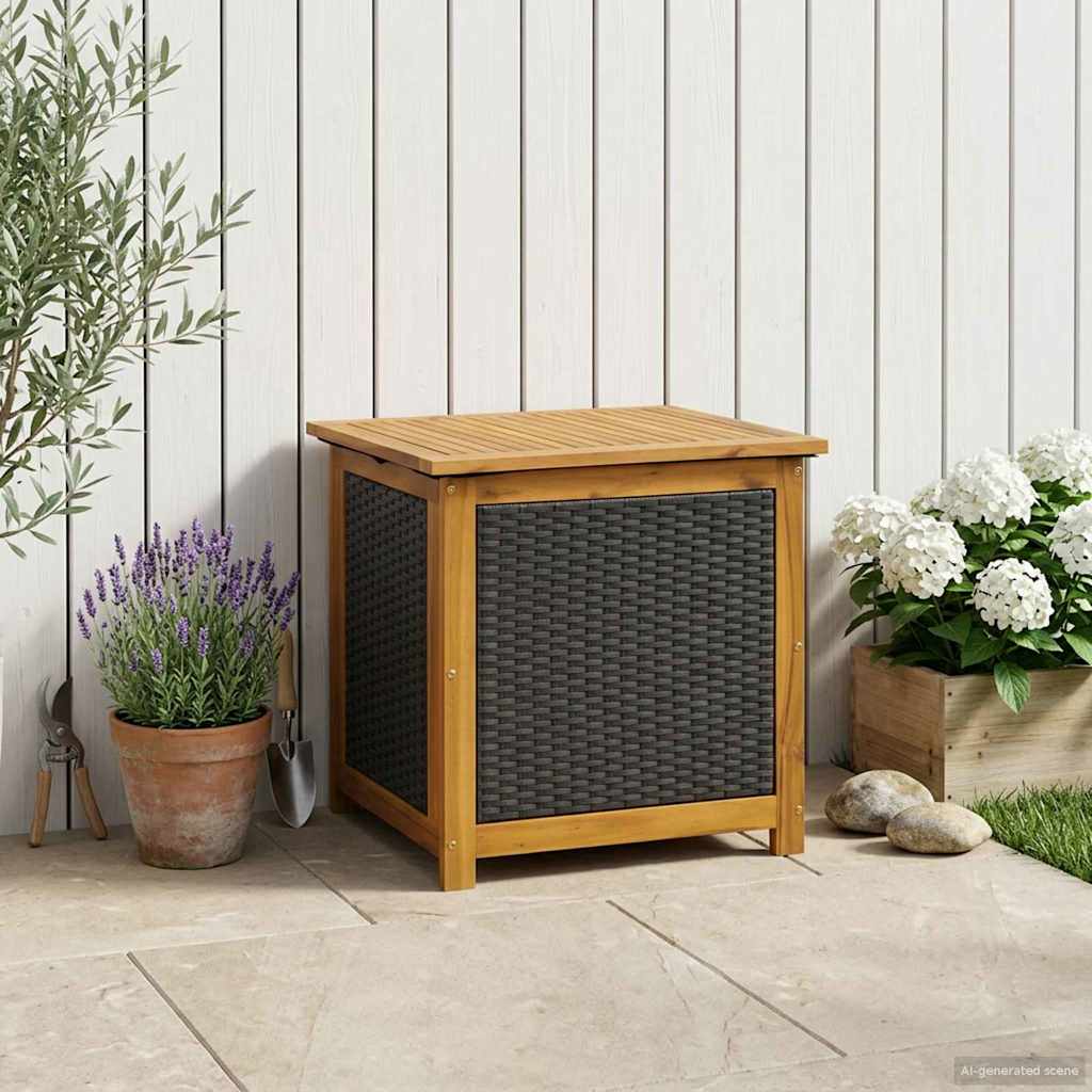 Garden Storage Box 185 L Solid Acacia Wood 60 x 50 x 56 cm