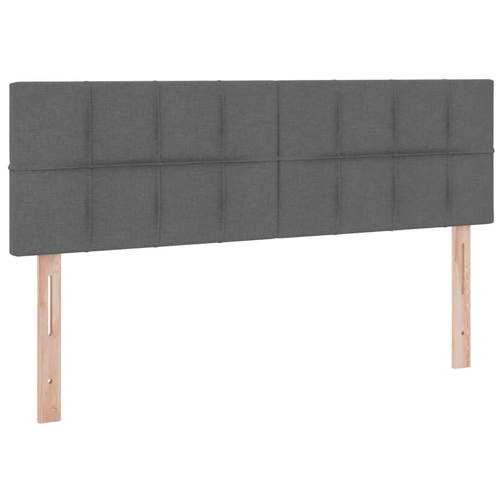 Storage Bed with Mattress Dark Grey 137 x 190 cm Fabric