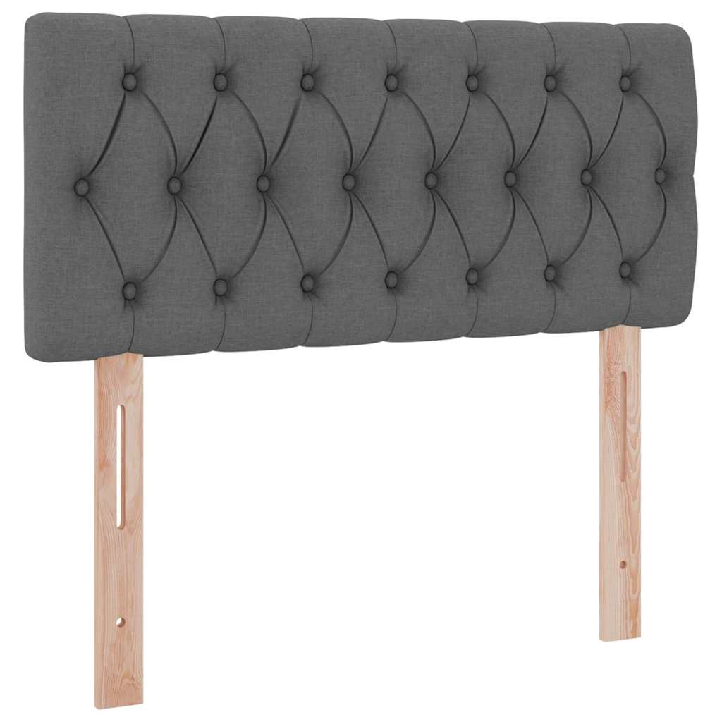 Storage Bed with Mattress Dark Grey 107 x 203 cm Fabric