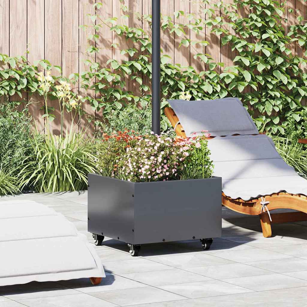 Parasol Base Manual Anthracite 45 x 45 x 45 cm Steel
