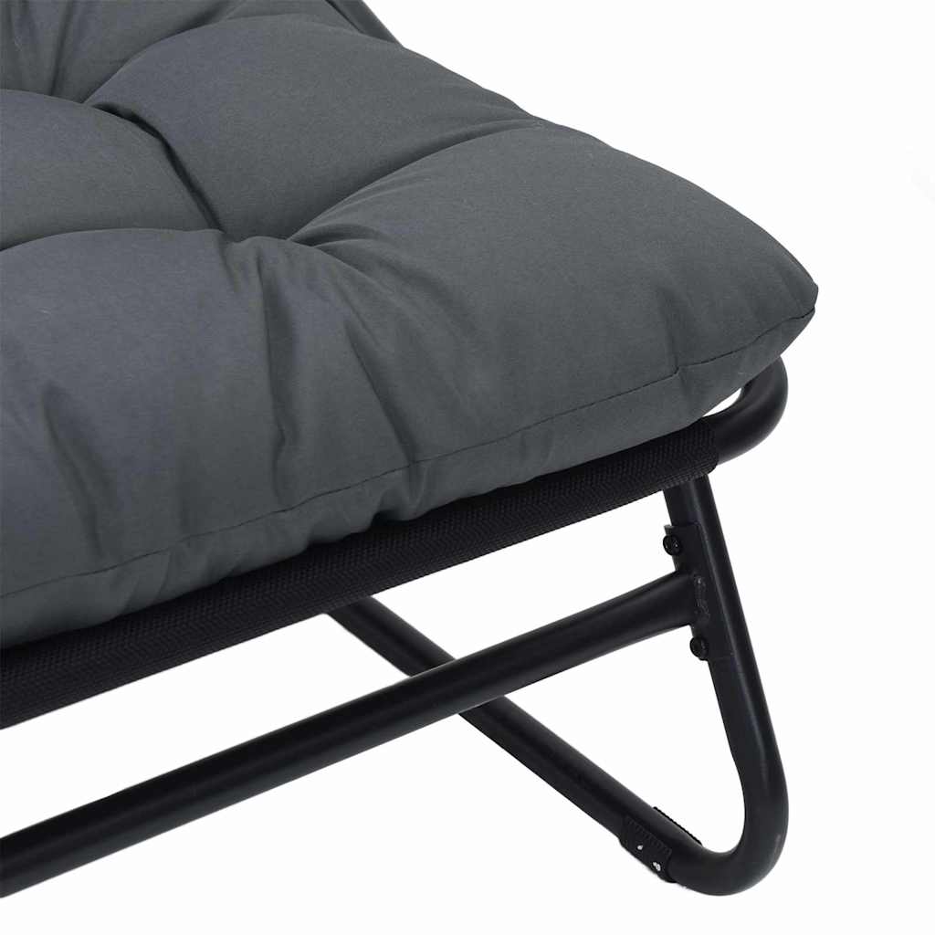 Garden Furniture 2 pcs Black Powder-Coated Steel