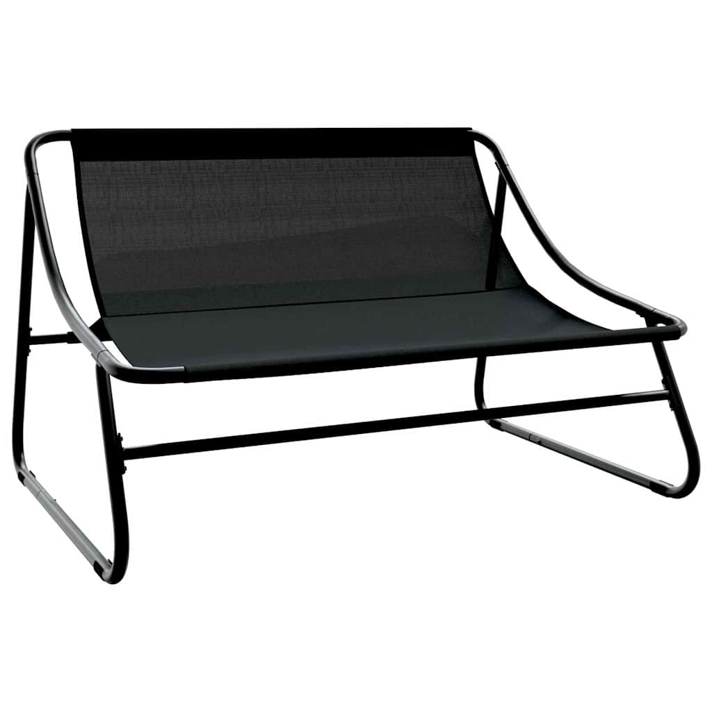 Garden Furniture Black Powder-Coated Steel