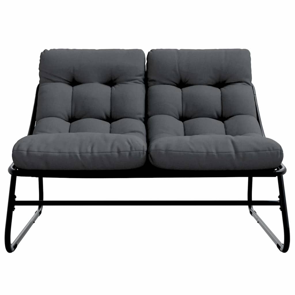 Garden Furniture Black Powder-Coated Steel