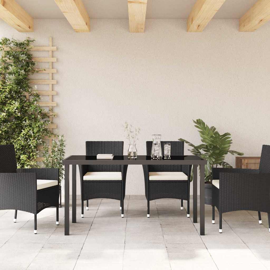 Garden Table Black 140 x 70 x 73 cm Metal