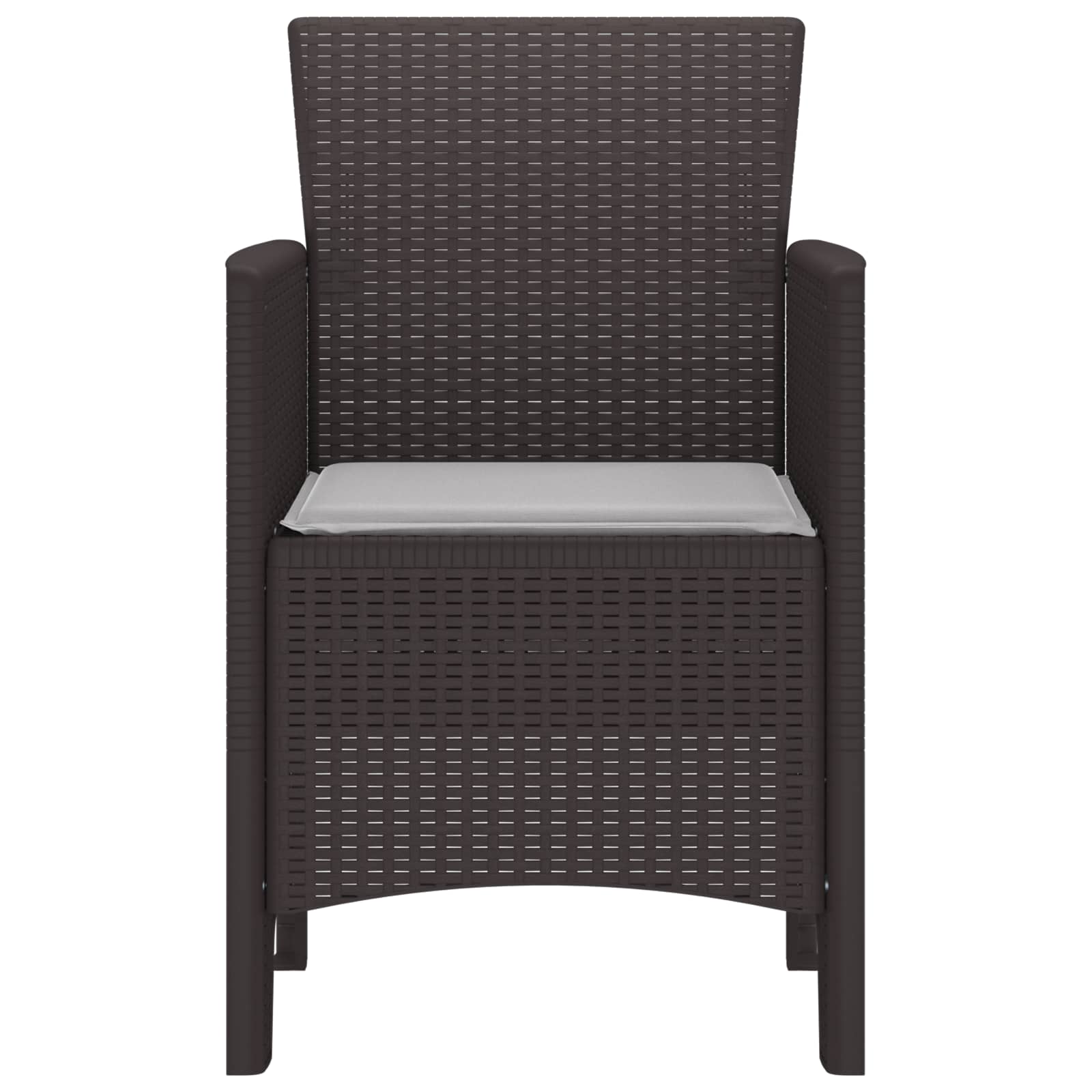 Garden Chair 2 pcs Brown Polypropylene
