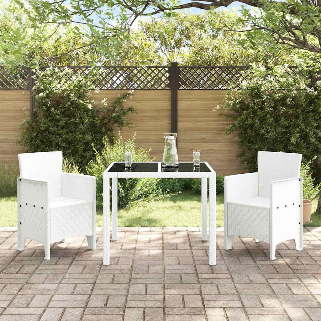 Garden Chair 2 pcs White 53 x 49 x 85 cm Polypropylene