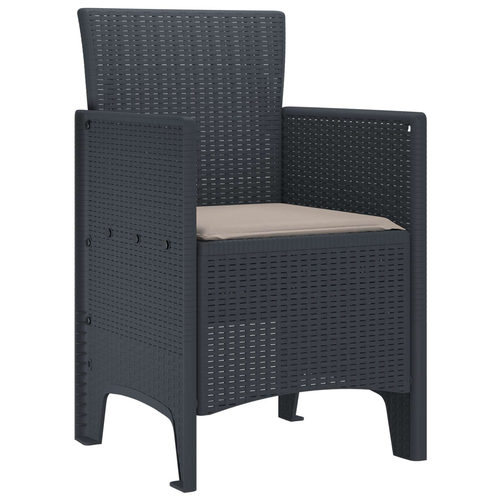 Garden Chair 4 pcs Anthracite 53 x 49 x 85 cm Polypropylene