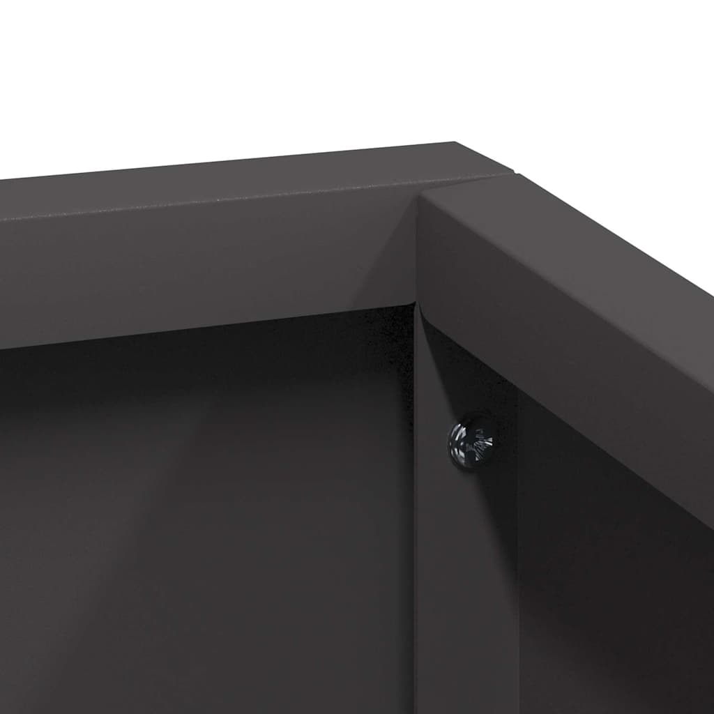 Garden Planter Black 80 x 80 x 50 cm Cold-rolled Steel