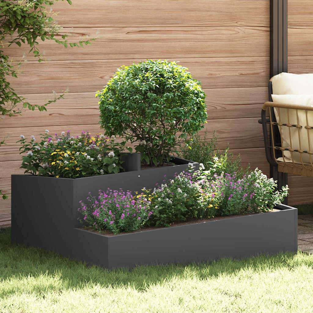 Garden Planter Black 100 x 100 x 50 cm Cold-rolled Steel