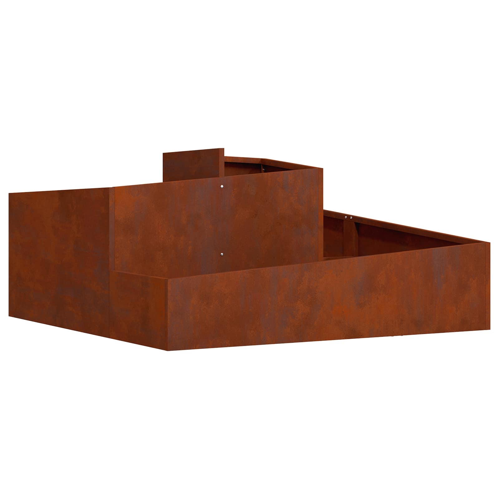 Garden Planter Brown 100 x 100 x 50 cm Weathering Steel