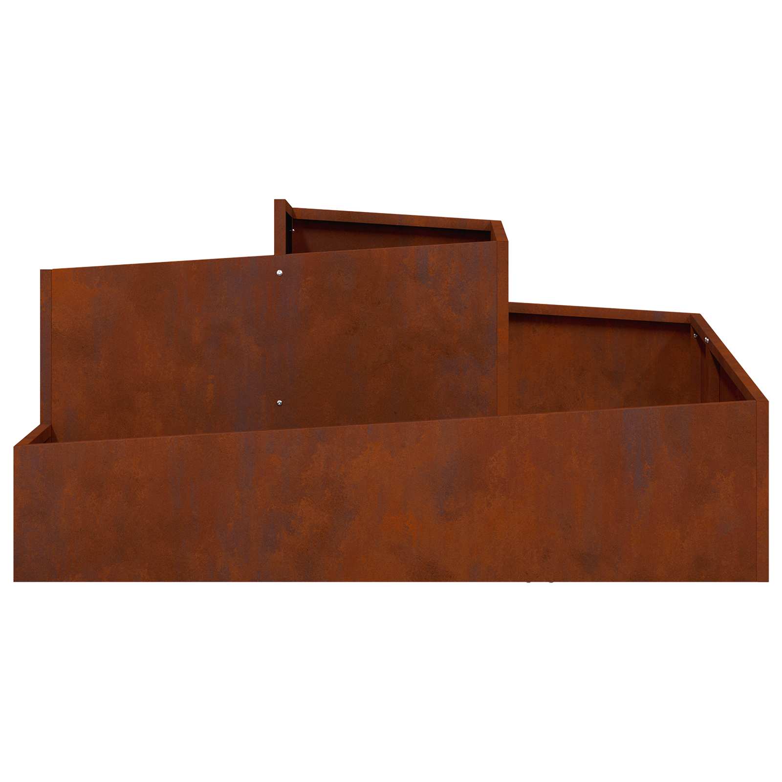 Garden Planter Brown 100 x 100 x 50 cm Weathering Steel