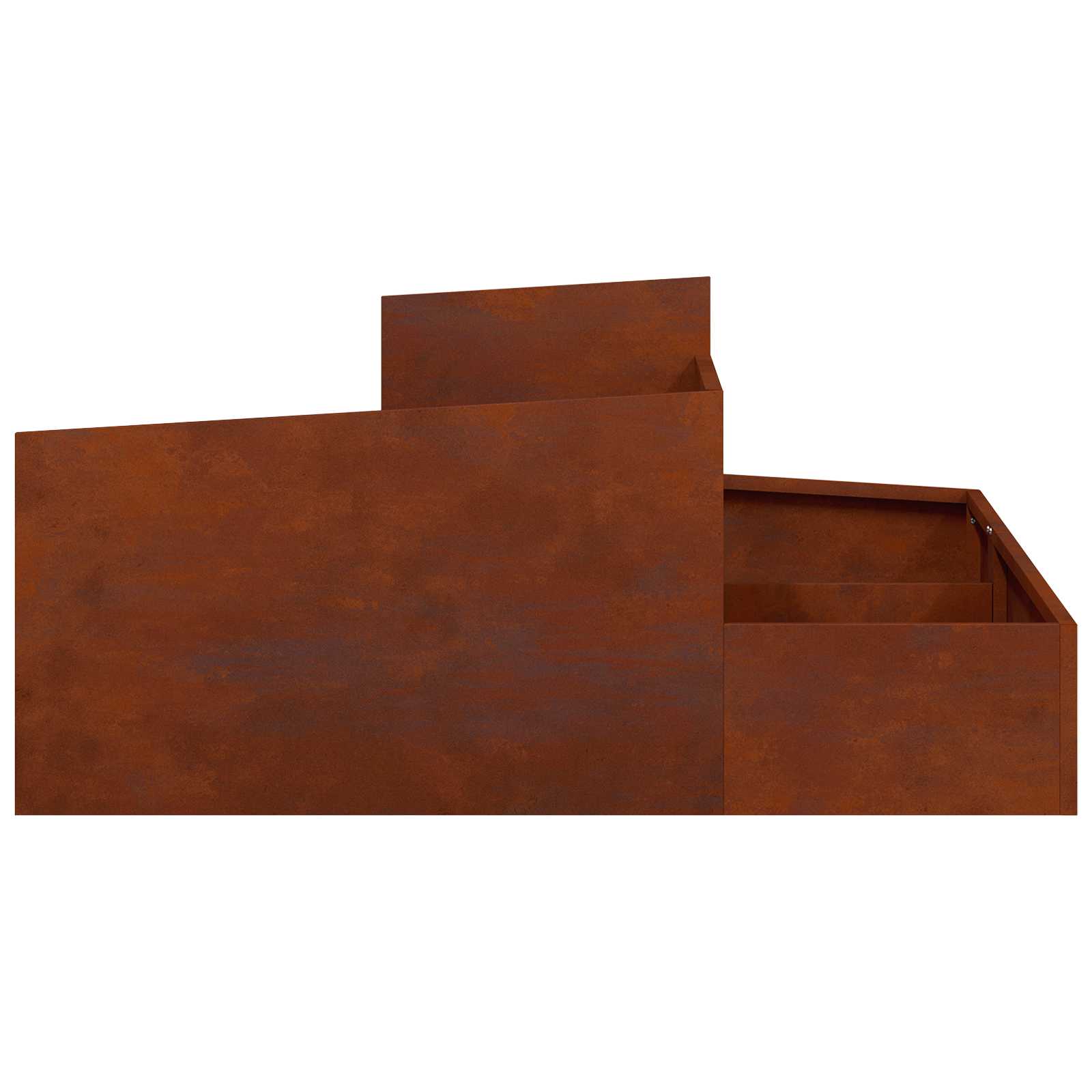 Garden Planter Brown 100 x 100 x 50 cm Weathering Steel