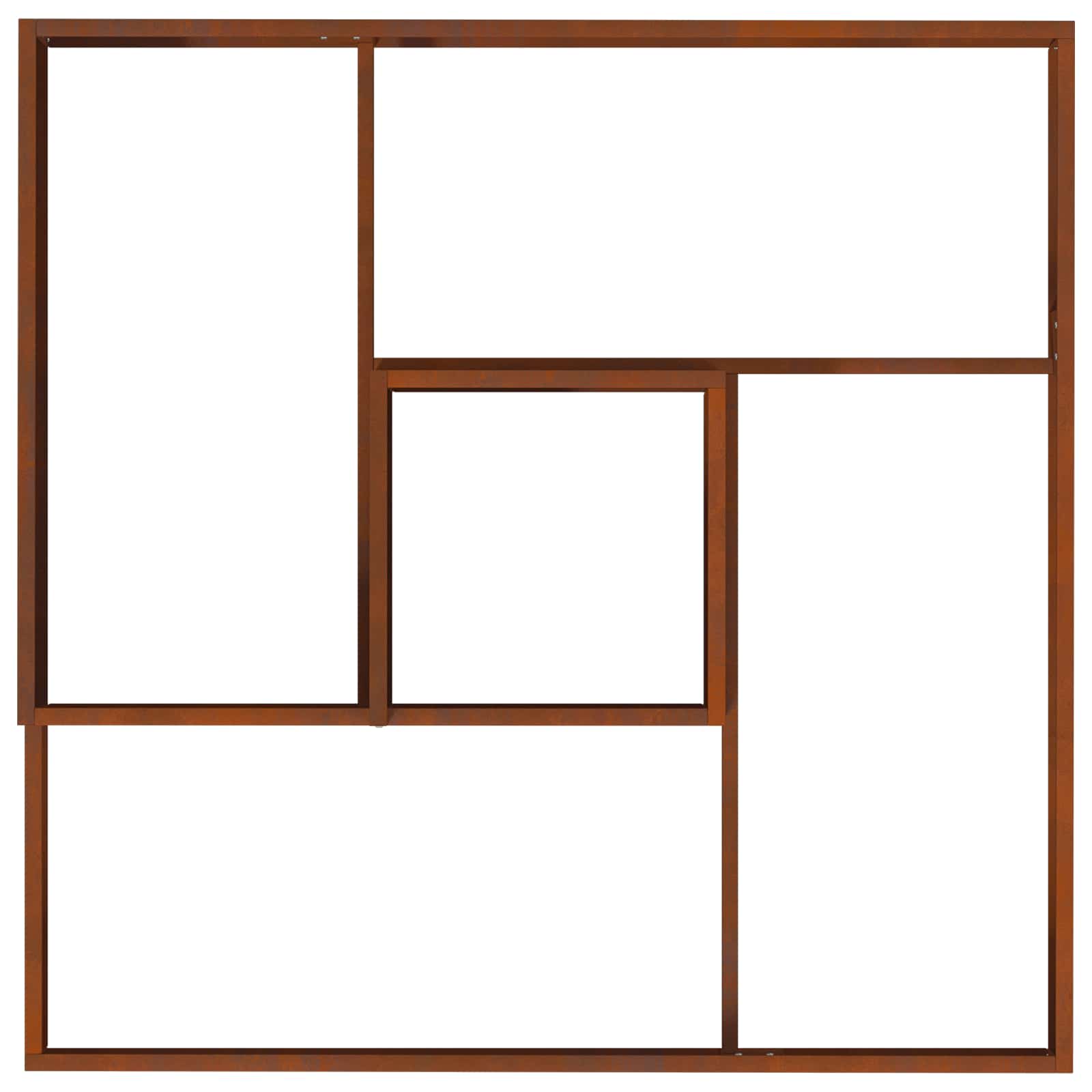 Garden Planter Brown 100 x 100 x 50 cm Weathering Steel
