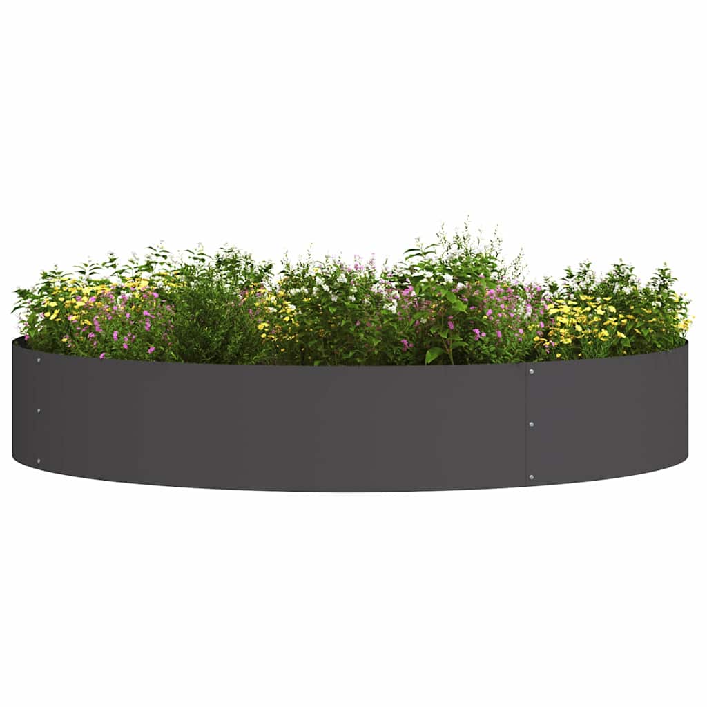 Planter Ring 5 pcs Black 120 x 120 x 20 cm Cold-rolled Steel