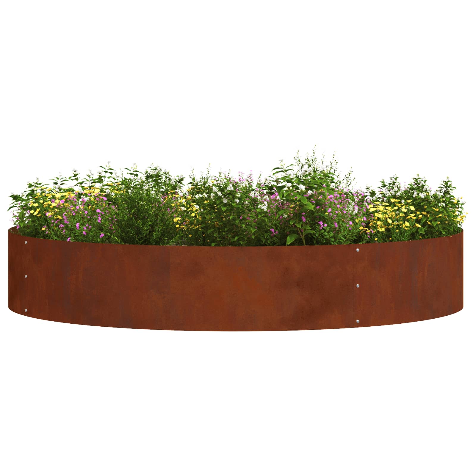 Planter Ring 5 pcs Rusty 120 x 120 x 20 cm Weathering Steel
