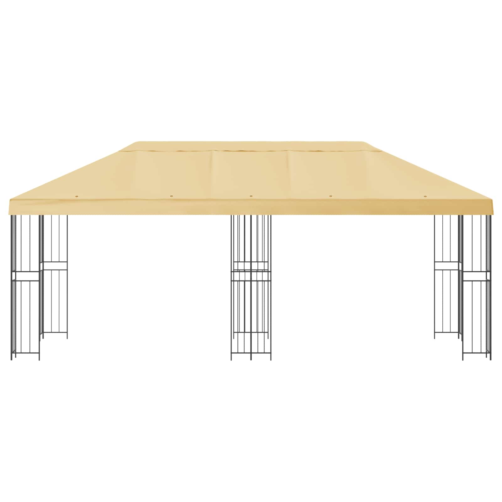 Gazebo with Sidewalls 6 x 3 m Cream Polyester and Steel 190