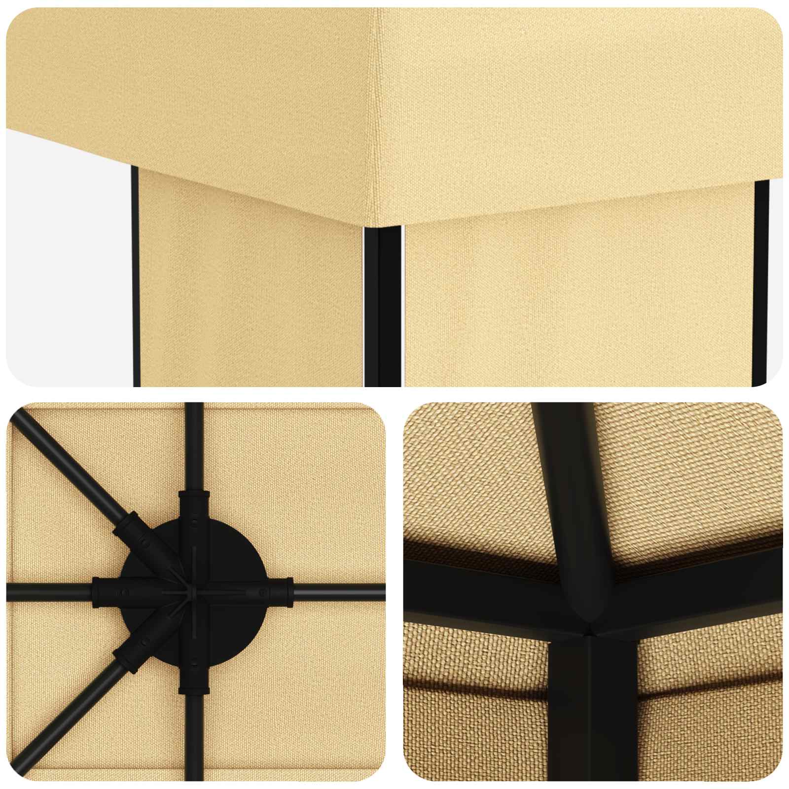 Garden Gazebo 6 x 3 m Cream Polyester and Steel 190