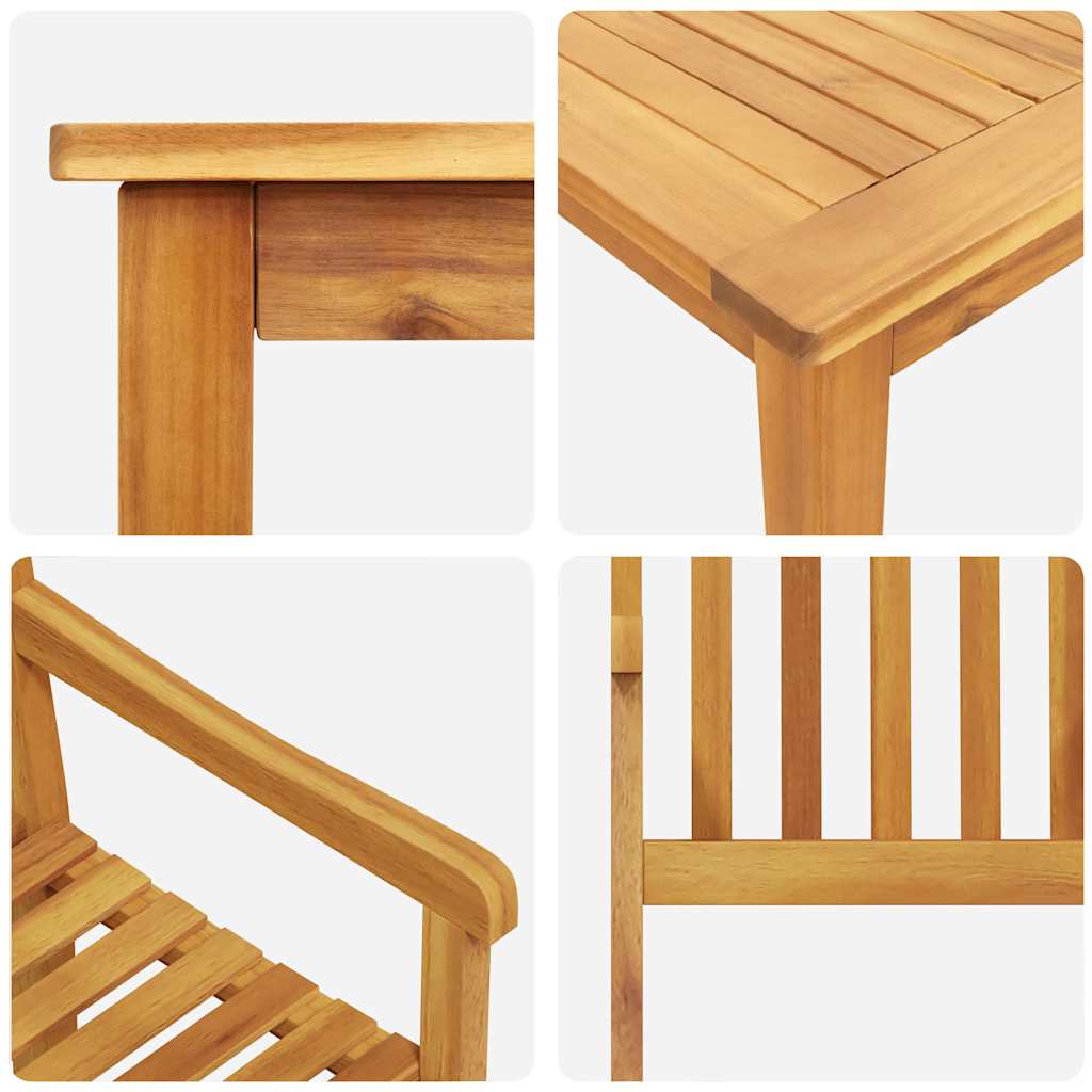 Garden Dining Set 7 pcs Brown Solid Acacia Wood