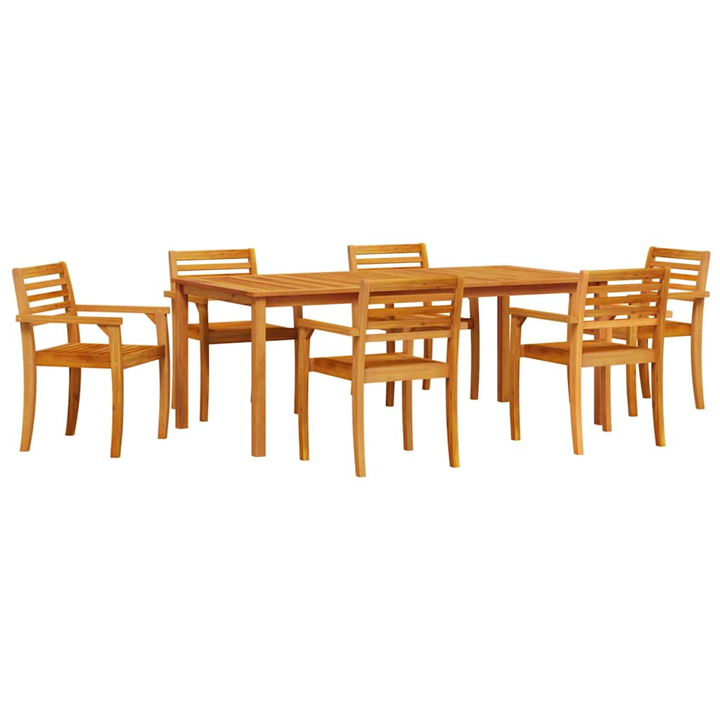 Garden Dining Set 9 pcs Brown Solid Acacia Wood