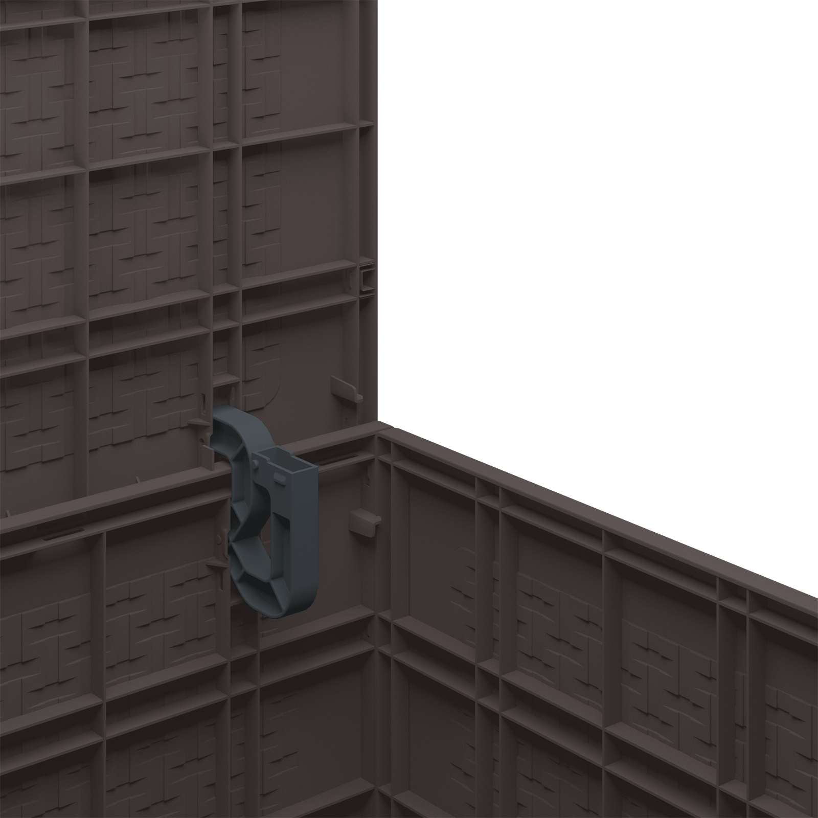 Storage Box with Storage Brown 55 x 53 x 57 cm Polypropylene