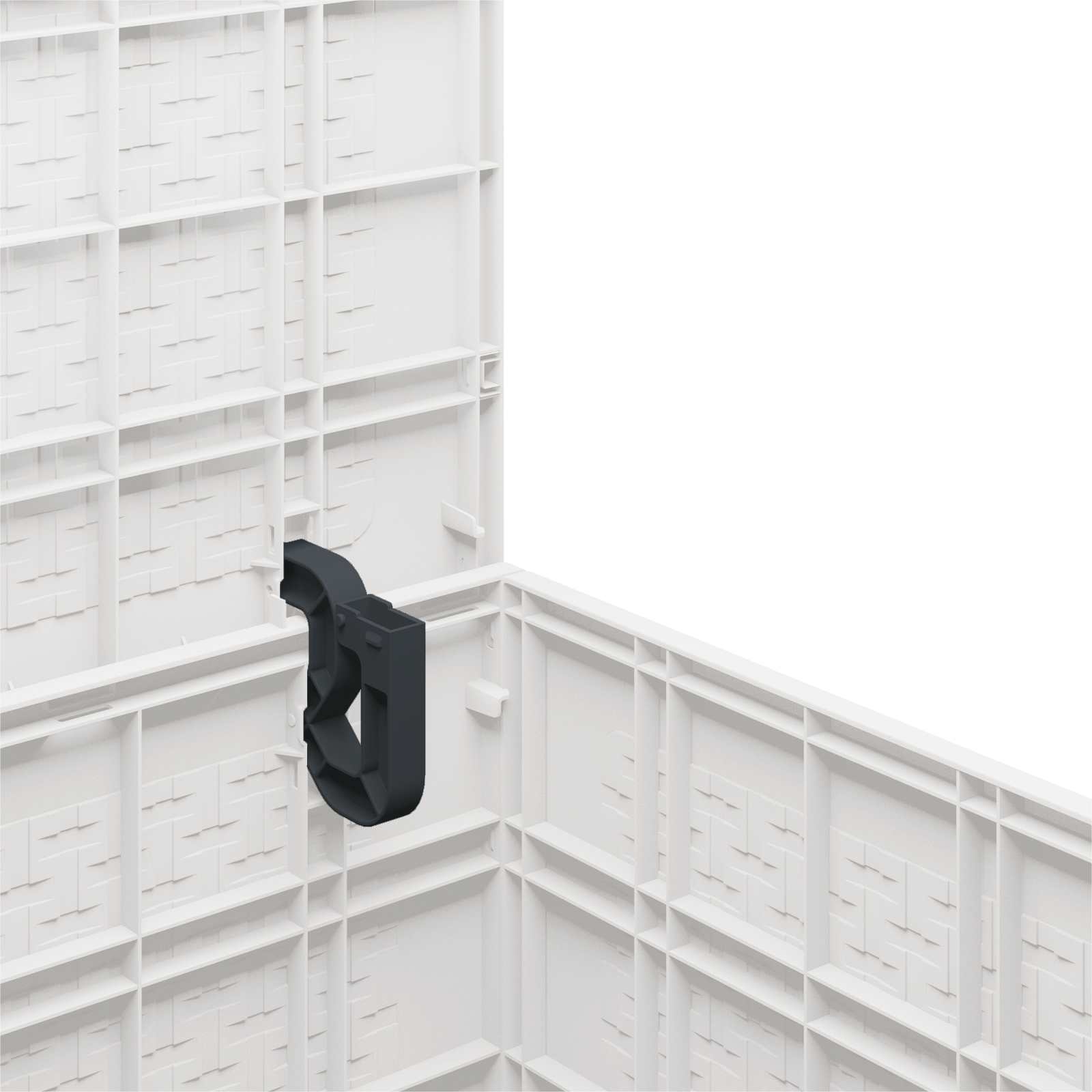 Storage Box with Storage White 55 x 53 x 57 cm Polypropylene