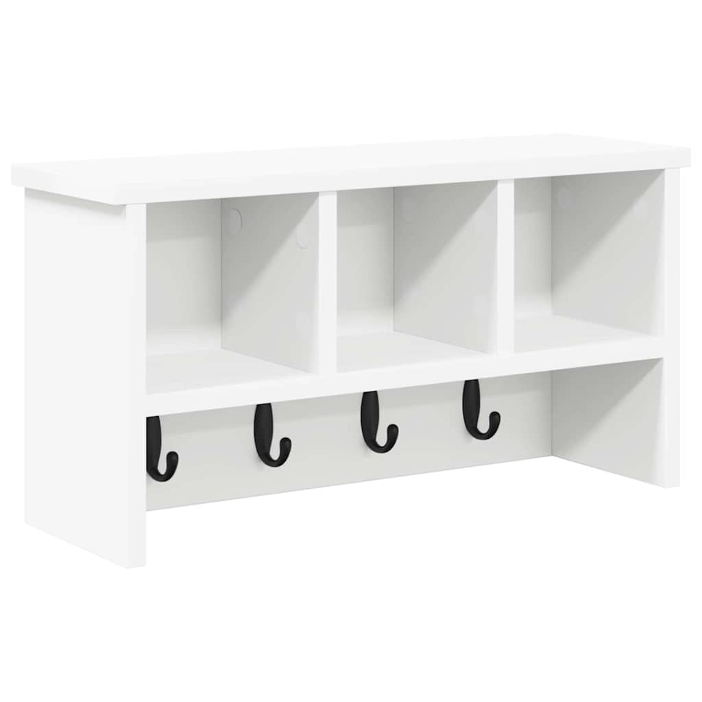 Wall-Mounted Coat Rack White 50 x 16 x 26 cm Engineered wood