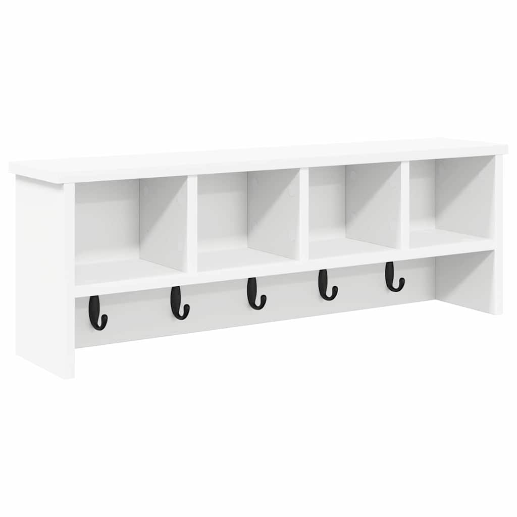 Wall-Mounted Coat Rack White 75 x 16 x 26 cm Engineered wood