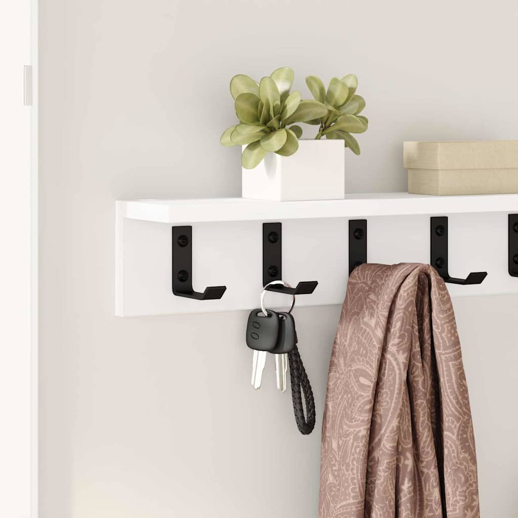 Wall-Mounted Coat Rack Wall-Mounted White 60 x 10,5 x 10,5 cm