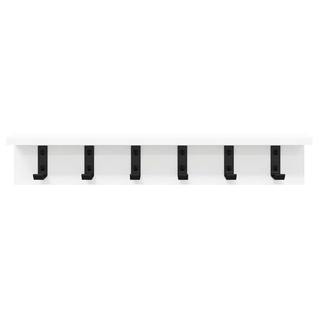 Wall-Mounted Coat Rack Wall-mounted White 60 x 10,5 x 10,5 cm