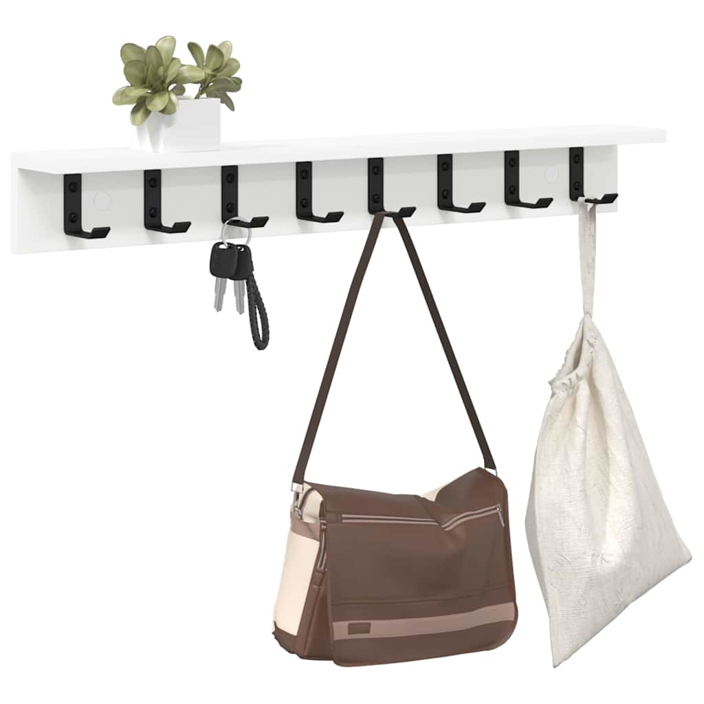 Wall-Mounted Coat Rack Wall-mounted White 80 x 10,5 x 10,5 cm