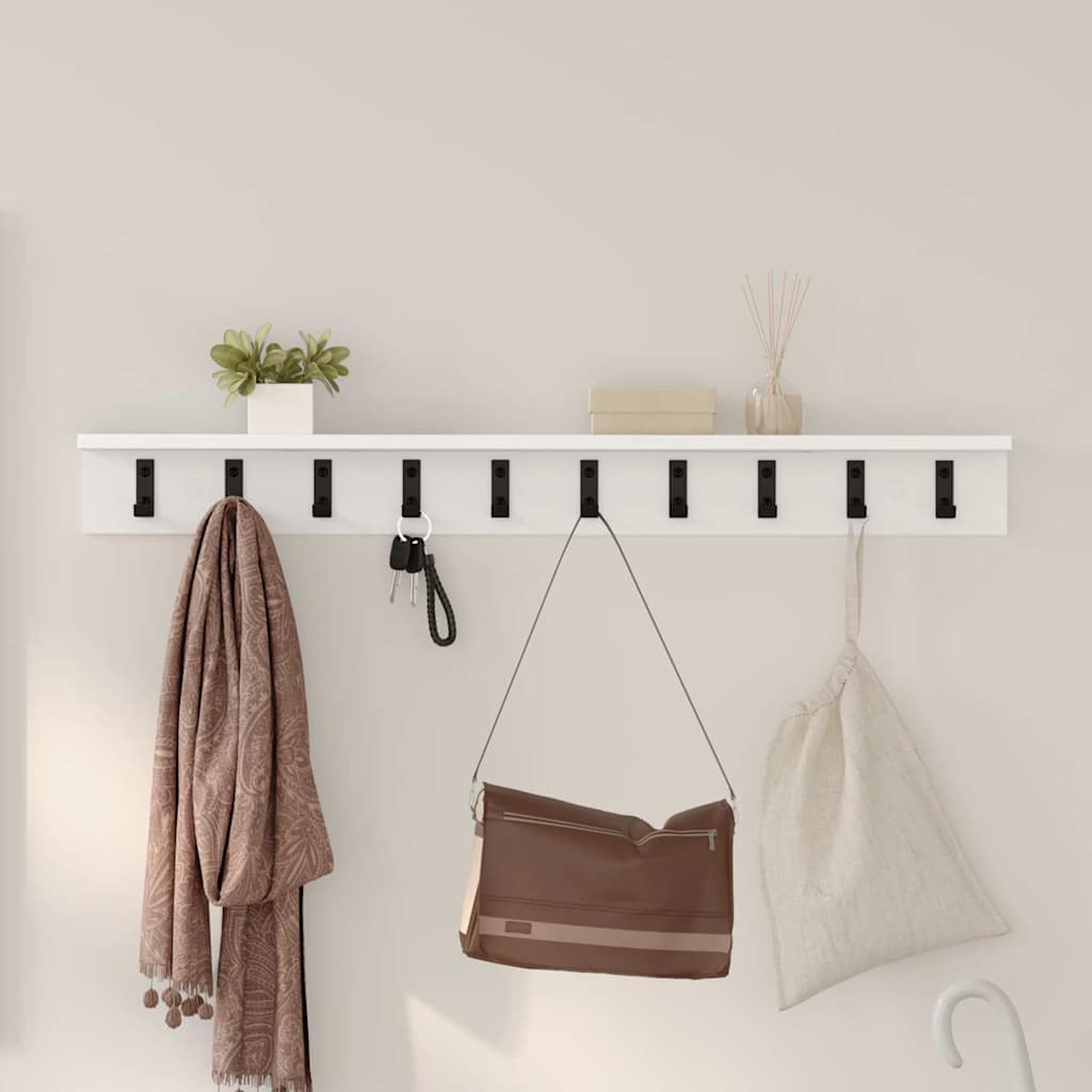 Wall-Mounted Coat Rack Wall-Mounted White 100 x 10,5 x 10,5 cm