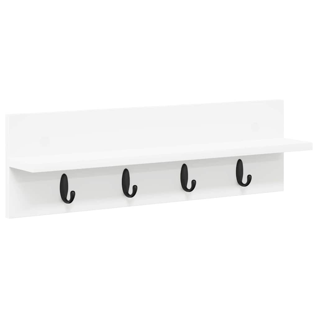 Wall-Mounted Coat Rack Wall-Mounted White 60 x 10,5 x 18 cm